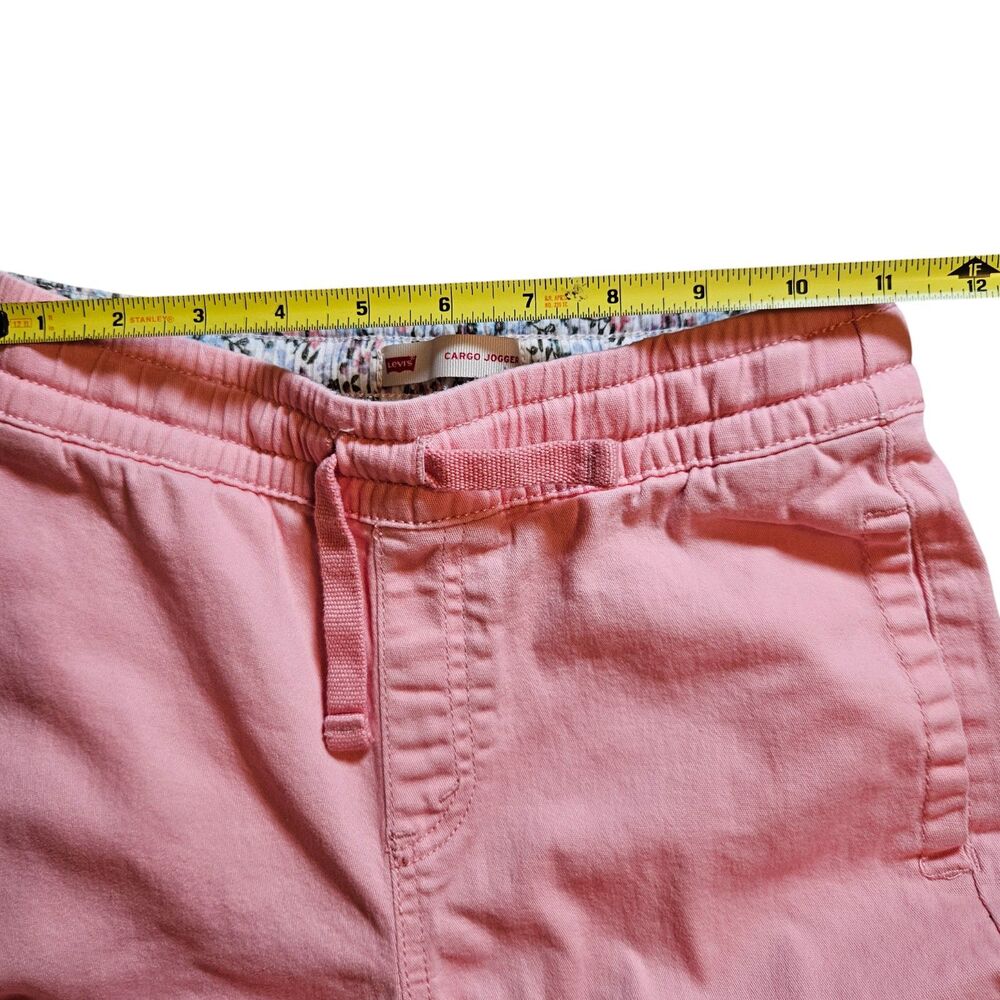 Levi's Girl's High-Rise Cargo Jogger Pants Pink Size 10 Elastic Waistband - Picture 6 of 13